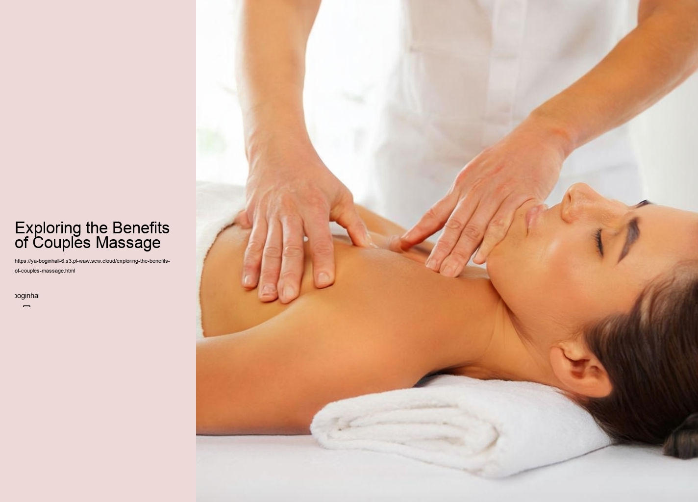 Exploring the Benefits of Couples Massage